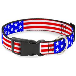 Plastic Clip Collar - Americana Stars & Stripes3 Red/White/Blue