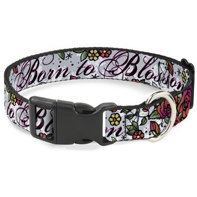 Plastic Clip Collar - Born to Blossom White