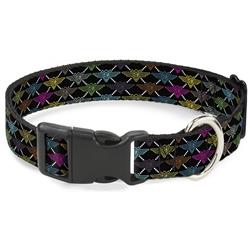Plastic Clip Collar - Buckle-Down BD Monogram Black/Multi Neon