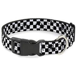 Plastic Clip Collar - Checker Weathered Black/White