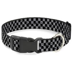 Plastic Clip Collar - Checker Weathered Black/Gray