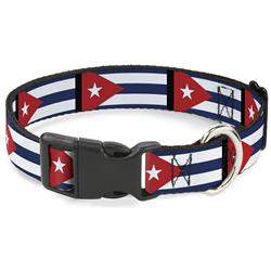 Plastic Clip Collar - Cuba Flags