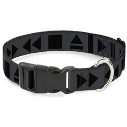 Plastic Clip Collar - Control Buttons Black/Gray