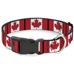 Plastic Clip Collar - Canada Flags