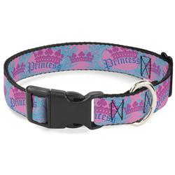 Plastic Clip Collar - Crown Princess Oval Pink/Turquoise