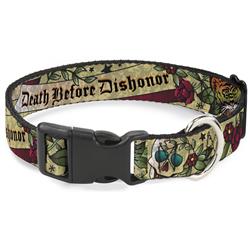 Plastic Clip Collar - Death Before Dishonor Tan