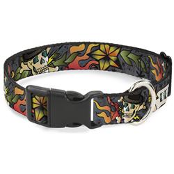 Plastic Clip Collar - Death or Glory Gray