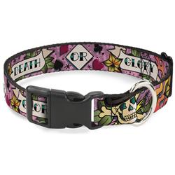 Plastic Clip Collar - Death or Glory Pink