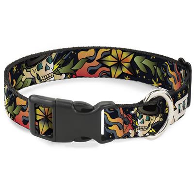 Plastic Clip Collar - Death or Glory Black