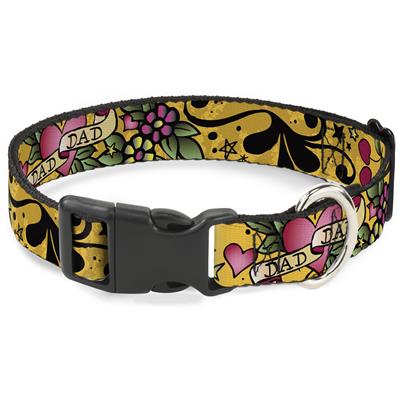 Plastic Clip Collar - Dad & Dad Yellow