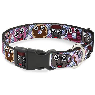 Plastic Clip Collar - Donuts & Coffee Cartoon