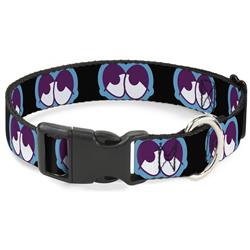 Plastic Clip Collar - Dopey Eyes Black/Baby Blue/Purple