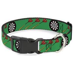 Plastic Clip Collar - Darts Green/Multi Color