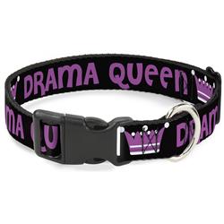 Plastic Clip Collar - DRAMA QUEEN Black/Fuchsia