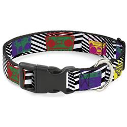 Plastic Clip Collar - Eighties Boomboxes