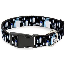 Plastic Clip Collar - Emperor Penguins Gray/Blues