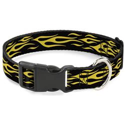Plastic Clip Collar - Flame Yellow