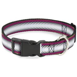 Plastic Clip Collar - Fish Tail Fuchsia/Black/White