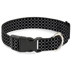 Plastic Clip Collar - Fishnet Stocking Black/White