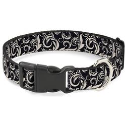 Plastic Clip Collar - Filigree Navy/Khaki