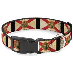 Plastic Clip Collar - Florida Flags/Black