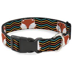 Plastic Clip Collar - Fox Face/Stripes Black/Multi Color