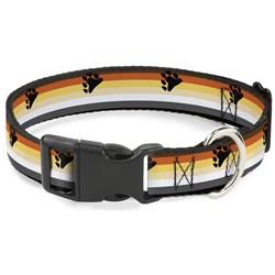 Plastic Clip Collar - Flag Bear Pride2 Black/Brown/Orange/Yellow/Tan/White/Gray/Black