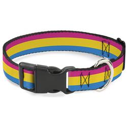 Plastic Clip Collar - Flag Pansexual Pink/Yellow/Blue