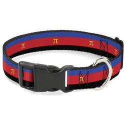 Plastic Clip Collar - Flag Polyamorous Pi Symbol Blue/Red/Black/Yellow