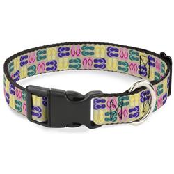 Plastic Clip Collar - Flip Flops4 Sand/Multi Color