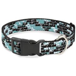 Plastic Clip Collar - Grunge Bricks Green