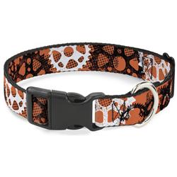Plastic Clip Collar - Grunge Gears Orange