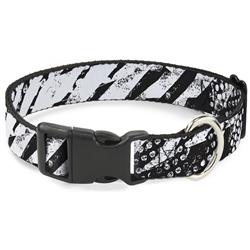 Plastic Clip Collar - Grunge Tread Black/White