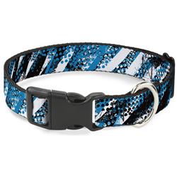 Plastic Clip Collar - Grunge Tread Blue