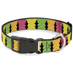 Plastic Clip Collar - Gummy Bears Cartoon Black/Red/Yellow/Green