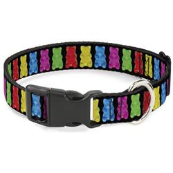 Plastic Clip Collar - Gummy Bears Black/Multi Color