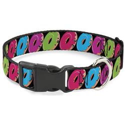 Plastic Clip Collar - Glaze Donut Expressions Black