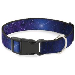 Plastic Clip Collar - Galaxy Blues/Purples