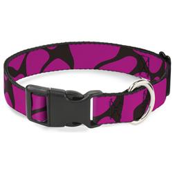 Plastic Clip Collar - Giraffe Spots Black/Fuchsia