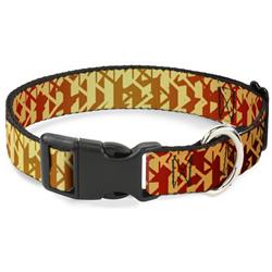 Plastic Clip Collar - Geometric Transition Blues/Reds/Orange/Yellows
