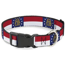 Plastic Clip Collar - Georgia Flag