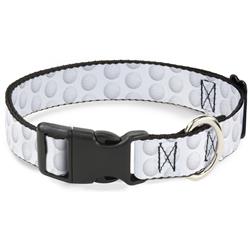 Plastic Clip Collar - Golf Ball Dimples Whites