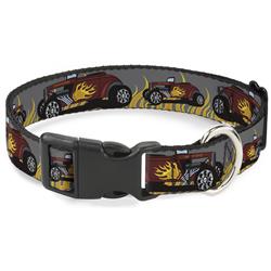 Plastic Clip Collar - Hot Rod w/Flames