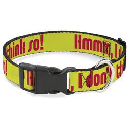 Plastic Clip Collar - HMMM, I DON'T THINK SO! Yellow/Pink
