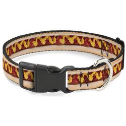 Plastic Clip Collar - Hot Dog w/Mustard & Ketchup Vivid