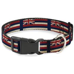 Plastic Clip Collar - Hawaii Flags2/Navy