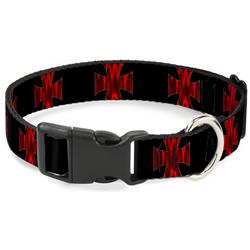 Plastic Clip Collar - I SEE WHAT YOU DID THERE Weathered Black/Purple