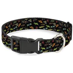 Plastic Clip Collar - Insects Scattered Black
