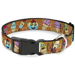 Plastic Clip Collar - Ice Cream Cone & Popsicle Expressions/Squares Multi Color