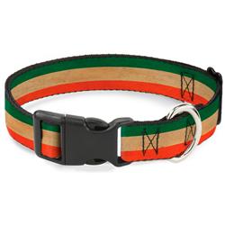 Plastic Clip Collar - Ireland Flag Stripes Distressed
